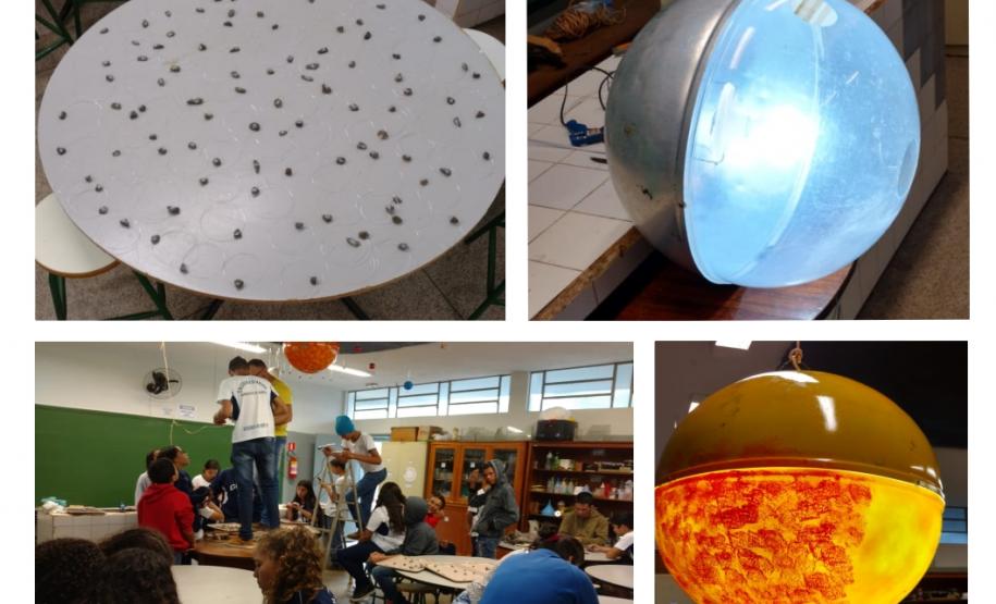 Professores de Ciências da Rede Estadual desenvolvem Sistema Solar Tridimensional com materiais reutilizáveis